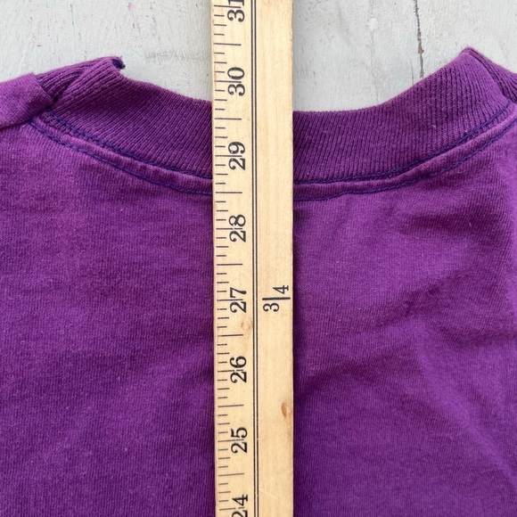 Men's VTG Fruit Loom T-Shirt Purple Southwest Painting Skull XL USA Ranch Cowboy - Picture 12 of 14